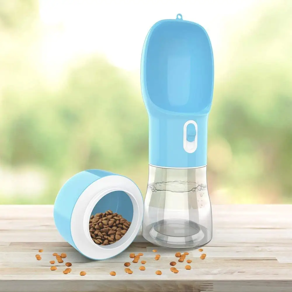Botella de agua portátil para mascotas, tazón alimentador de agua potable para perros y gatos, alimentación de comida para cachorros, perros y gatos, suministros de viaje para caminar al aire libre