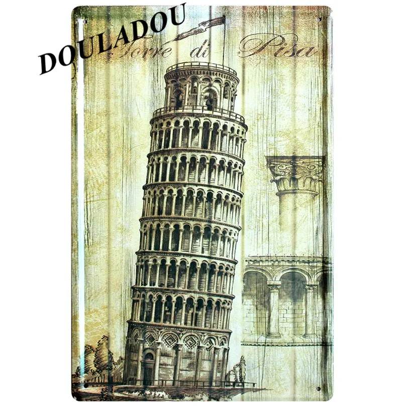 [Douladou] табличка с Эйфелевой башней, украшение, Париж, Франция, винтажная металлическая жестяная вывеска, бар, паб, ретро табличка, плакат, украшение стены 30*20 см