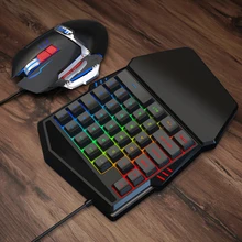 Эргономичная клавиатура мышь комбинированная с одной рукой 35 клавиш Проводная клавиатура мышь набор для ПК игровой NC99