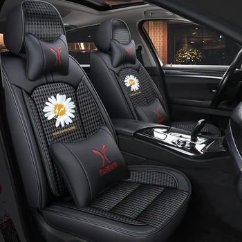 

Full Coverage Eco-leather auto seats covers PU Leather Car Seat Covers for lada pickuptrucktotal datsun mido ondo