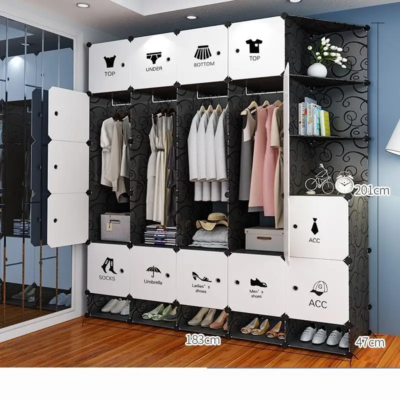 MODEL U Yatak Odasi Szafa Mobile Per La Casa Armario mobiliya шкаф мебель для спальни Guarda Roupa Mueble De Dormitorio гардероб - Цвет: MODEL U