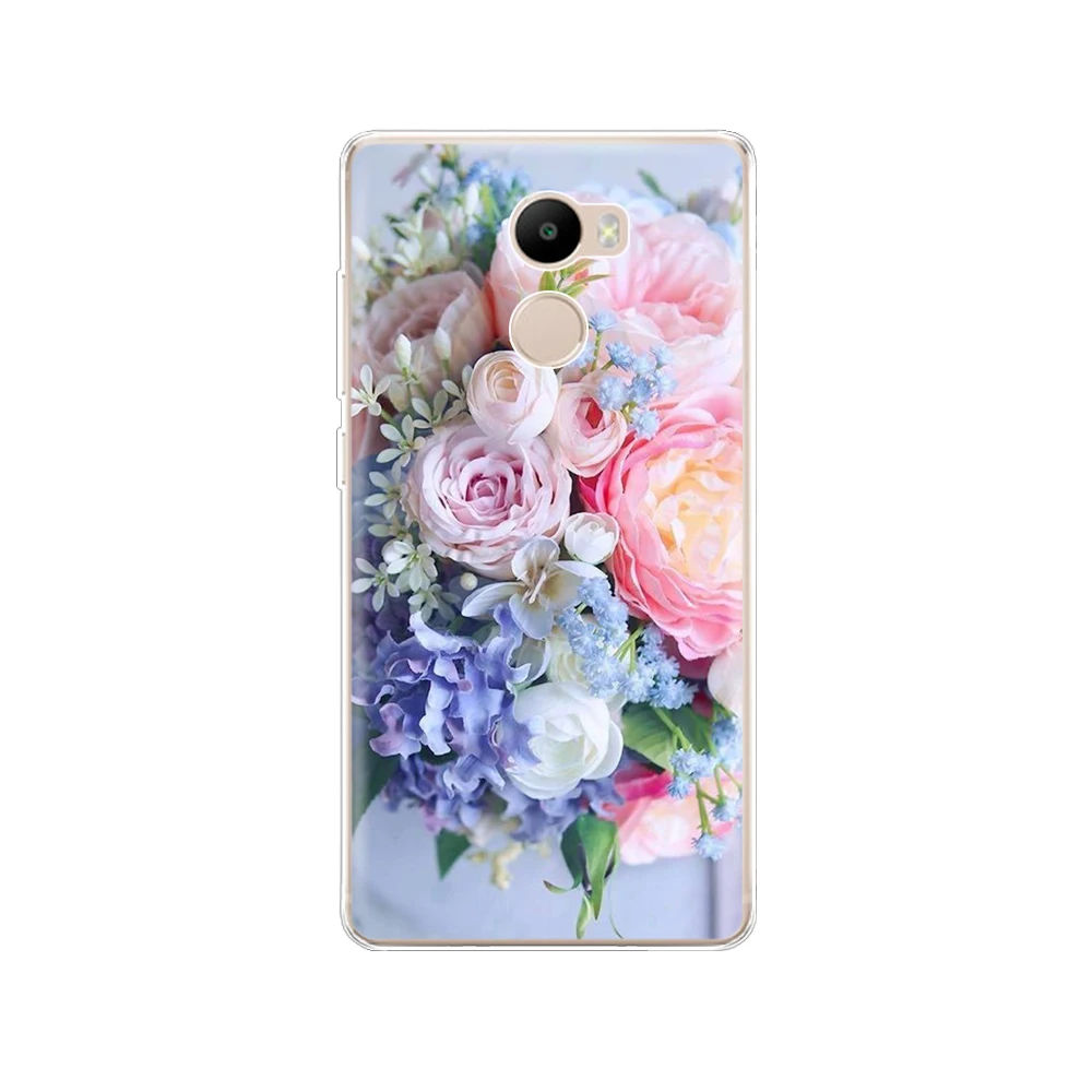 Soft TPU Cases For xiaomi Redmi 4 Case Cover Silicon phone Cover For Redmi 4 Case shell Phone case transparent coque Cat flower xiaomi leather case custom Cases For Xiaomi