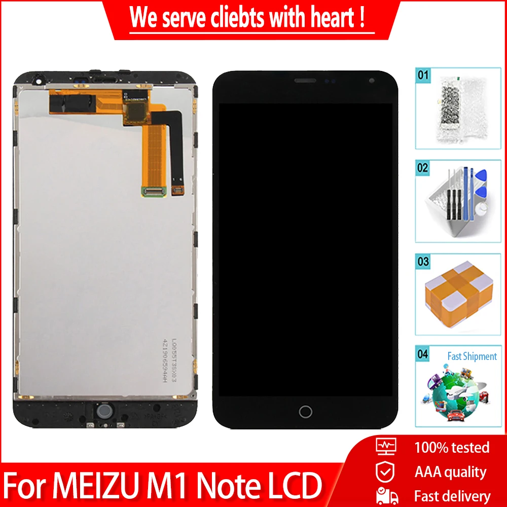 ЖК-дисплей 5 дюйма для MEIZU M1 Note M463U дисплей с сенсорным экраном в сборе рамкой и