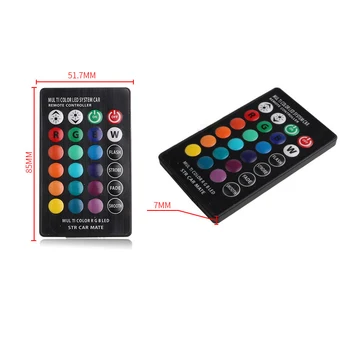 

2x T10 W5W LED Car Lights LED Bulbs RGB 194 168 501 Strobe Led Lamp Reading Lights With Remote Control White Red Amber 12V