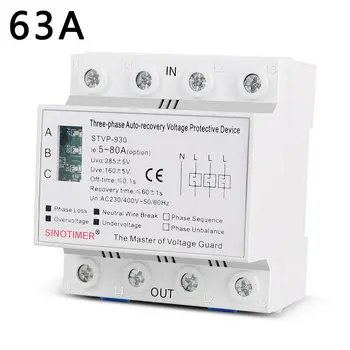 

STVP-930 Resettable Intelligent Multi-function Over-voltage Protector Zero And Phase Loss Protection