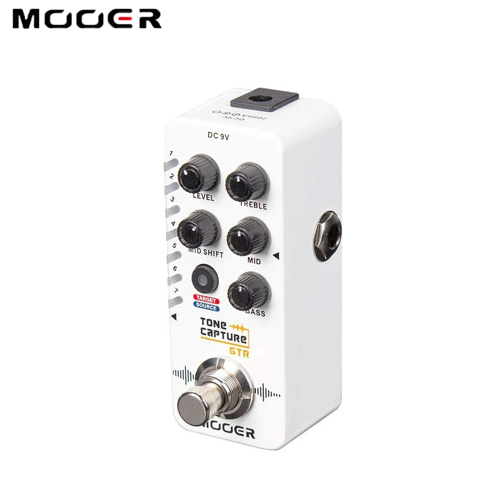 MOOER гитарный Tone Capture GTR педаль 7 предустановленных слотов переключатель между истинным BYPASS или буферным BYPASS