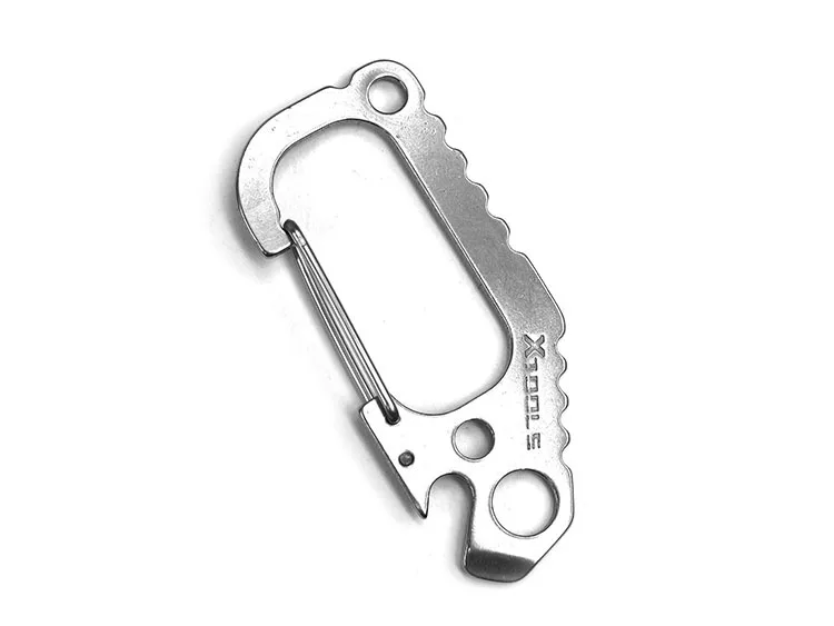 Большой Dogfish EDC Многофункциональный D Пряжка из нержавеющей стали карабин открывалка Отвертка пружинный брелок для ключей