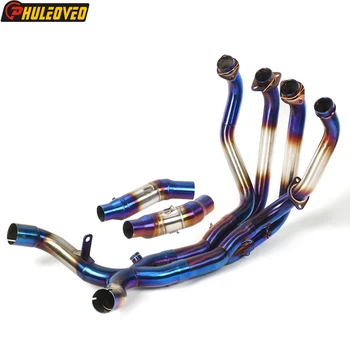 Motorcycle Exhaust Header for Kawasaki Z1000 Z1000SX NINJA 2010-2020 Motorcycle Exhaust System Manifold Connect ID:51mm Exhaust