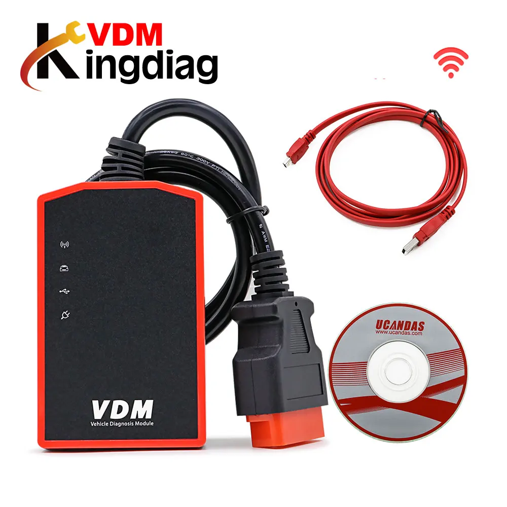 Оригинальная диагностическая система OBDII для автомобиля ucandas VDM автодиагностика онлайн обновление с Wi-Fi той же функцией, что и Diagun