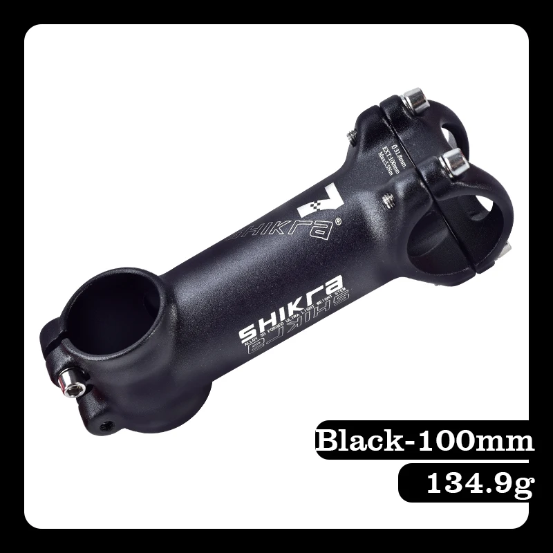 Black 100mm Велосипедный стержень 45 55 65 70 80 90 100 110 мм высокопрочный 7 градусов велосипед 31,8 мм руль для XC AM MTB Горный Дорожный велосипед - Цвет: Black 100mm