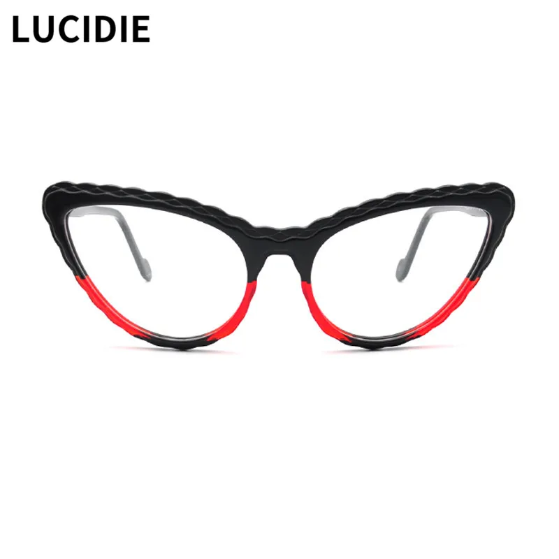 LUCIDIE 2021 Winter New Myopia Glasses Women Cat Eye Lady Eyeglasses Fashion Optical Acetate Reading Spectacle Frame. |