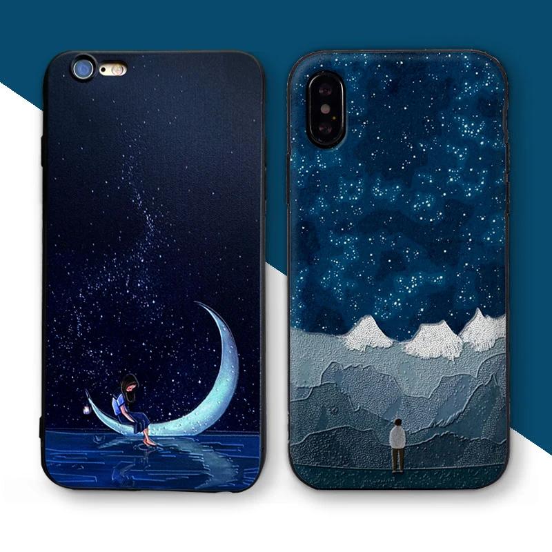 Чехол для телефона пары iphone 12 Mini 11 Pro XS Max чехол XR 7 8 6 Plus SE 2020 с 3d тиснением Мягкая