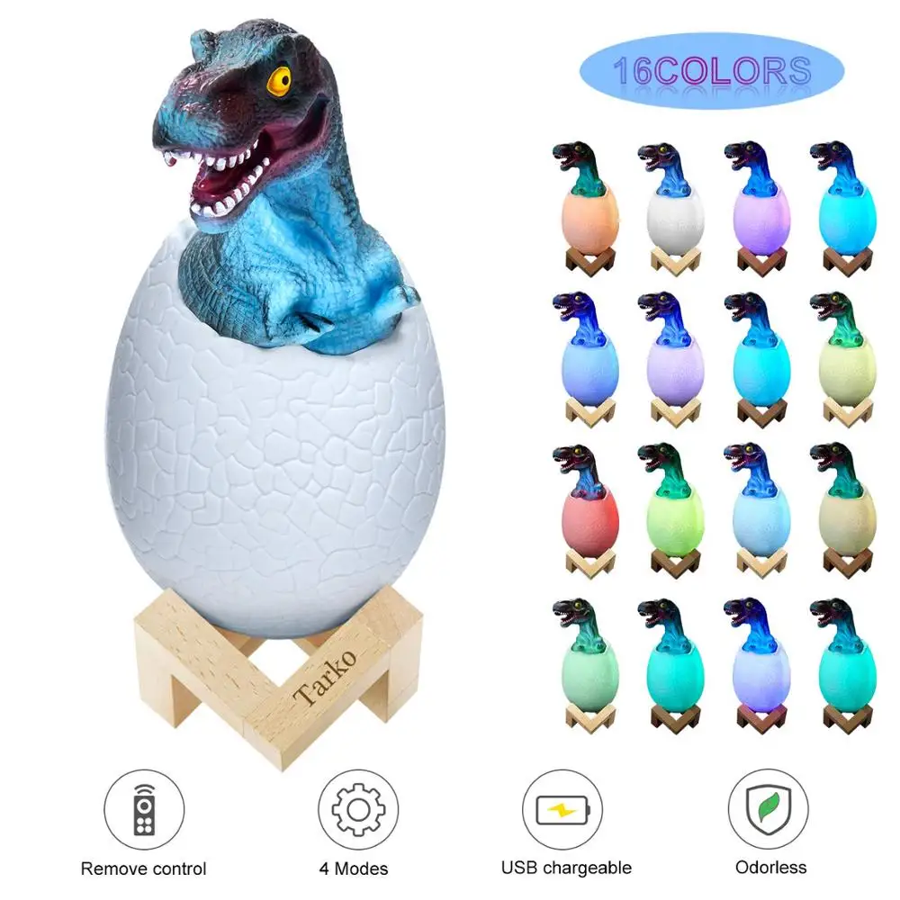 

LSL 16 Color Dinosaur Night Light Creative Smart Home Desk Lamp LED 3D Night Light