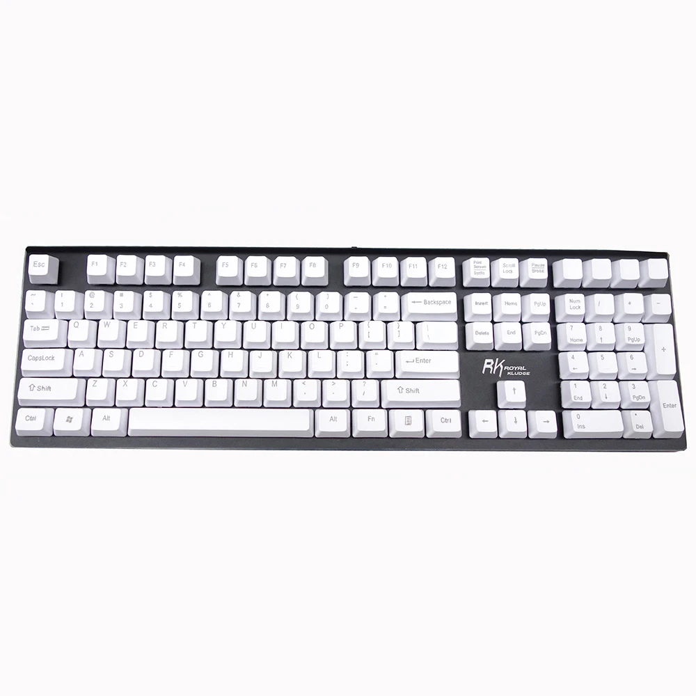 OEM белый толстый PBT Keycaps ANSI ISO макет Топ сторона печати пустой для вишни MX