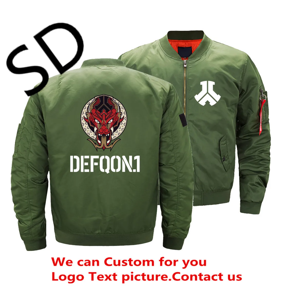 Defqon.1 куртка-бомбер мужская модная Толстая теплая осенне-зимняя Военная мотоциклетная куртка мужская летная Ma-1 пилот ВВС пальто - Цвет: Слоновая кость