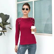 Autumn Winter 2020 Women Sweater Fashion Beading O Neck Knitted Pullover Mujer Ladies Full Sleeve Jumper Tops New Roupa Feminina Autumn Winter 2020 Women Sweater Fashion Beading O Neck Knitted Pullover Mujer Ladies Full Sleeve Jumper Tops New Roupa Feminina