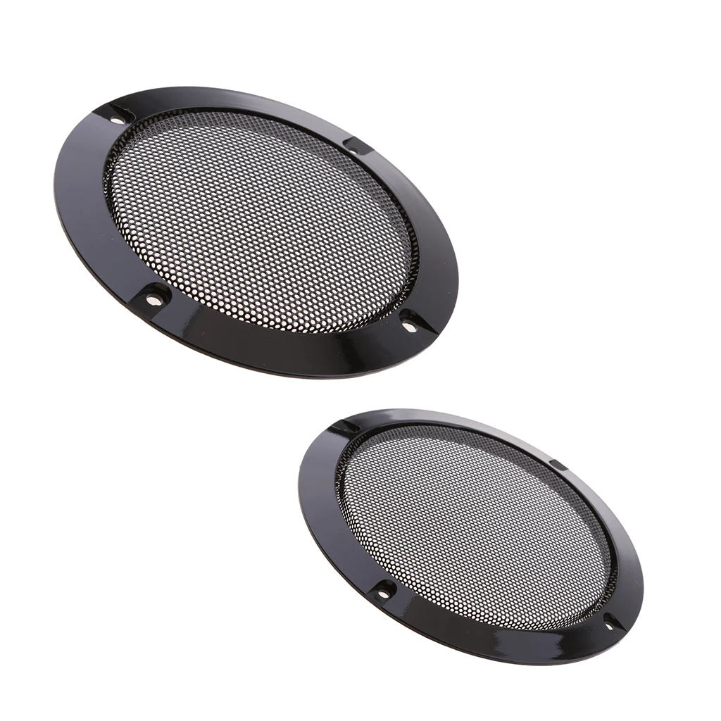 6.5inch+4inch Replacement Round Speaker Protective Mesh Cover Case with 8pcs Screws