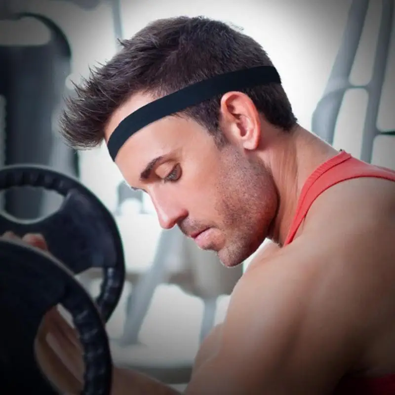 Спортивная повязка для головы Sweatband эластичные противоскользящие впитывающие Налобные повязки Силиконовые Йога Спортивный напульсник бег Футбол HairBand