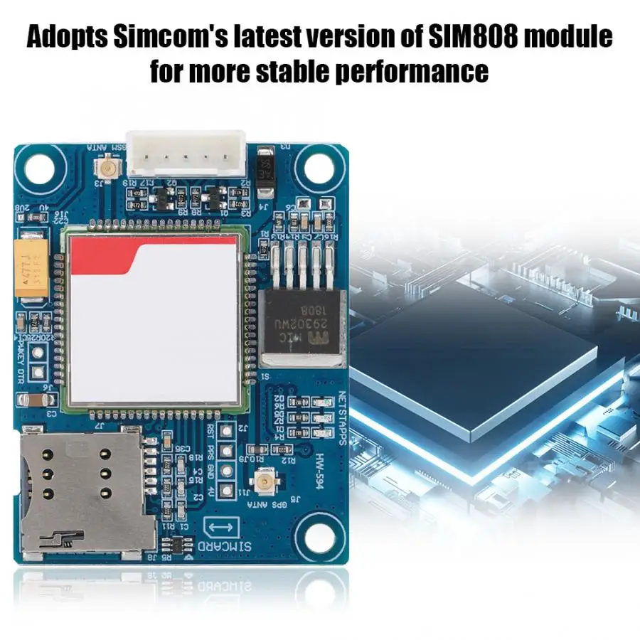 Новая UNV-SIM808 макетная плата GSM GPRS модуль позиционирования GPS без антенны версия