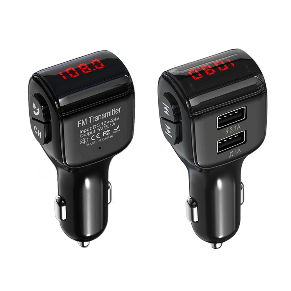 1 шт. Dual USB 5,0 Mini USB Автомобильное зарядное устройство для мобильного телефона MP3 многофункциональное зарядное устройство для громкой связи для смартфона(черный