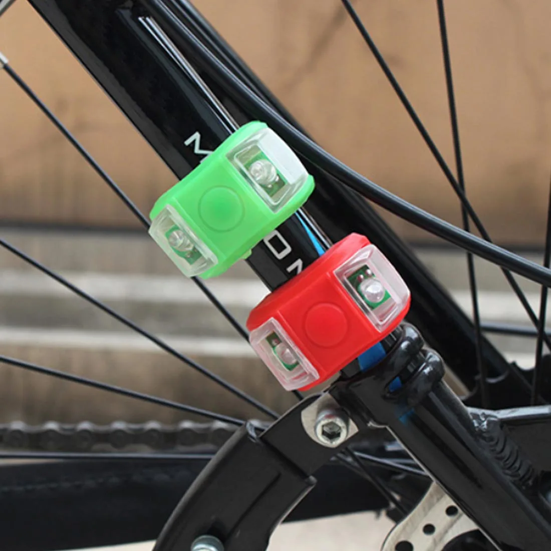 Top Silicone Bicycle light LED Light Bike Light Powerful Bicycle Waterproof Bike Front Tail Light 15