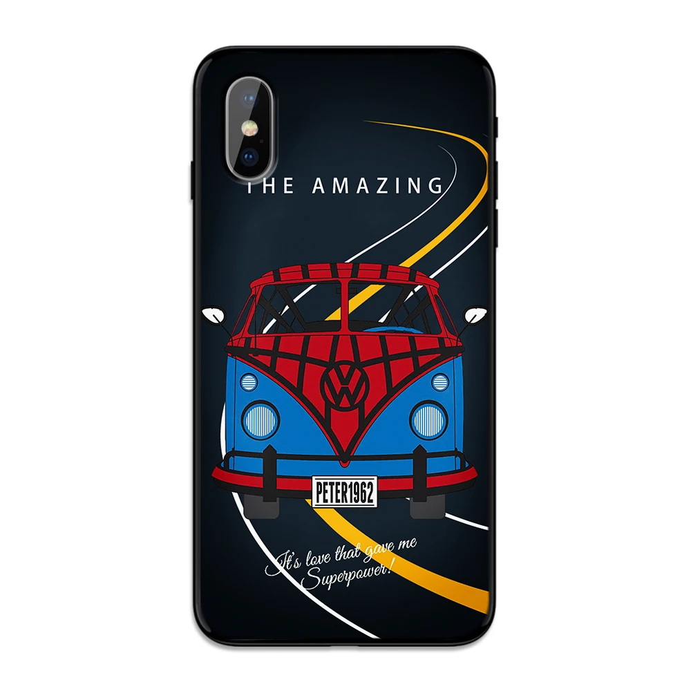 Ретро marvel супергерой vw роскошный черный чехол для samsung Galaxy S7 Edge S8 S9 S10 PLUS NOTE 8 9 M10 20 30 Чехол - Цвет: 7