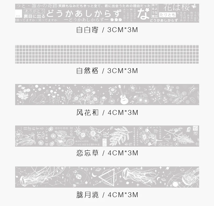 Ретро Белая Кружевная декоративная клейкая лента с изображением растения, ПЭТ маскирующая васи лента, сделай сам, скрапбукинг, наклейка, этикетка, канцелярские товары
