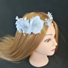 Светильник синий Корейский рукоделие из хрусталя волос свадебные диадемы, превосходный жемчуг свадебный гребень ободки головной убор для невесты Аксессуары