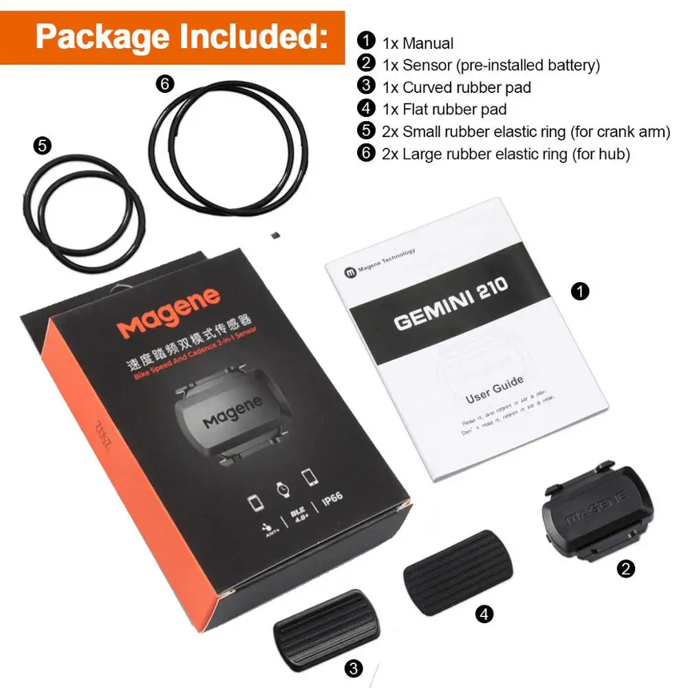 Велосипедный Magene Mover H64 двойной режим ANT + и Bluetooth 4 0 датчик сердечного ритма с