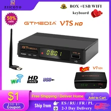 DVB-S2 Gtmedia V7 S2X Satellite decoder 1080P DVB-S2 Upgraded by Gtmedia V7S HD Include USB Wifi H.265 TV Box Freesat v7 No app