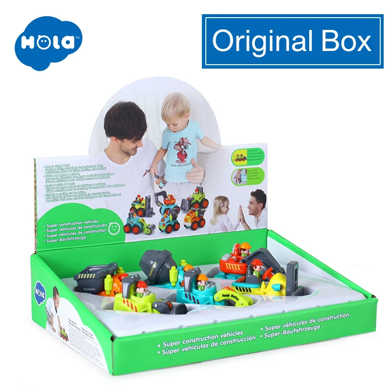 HOLA 3116C детские игрушки мини-грузовик игрушечный автомобиль имитационный экскаватор Развивающие игрушки для детей рождественские подарки - Цвет: with box