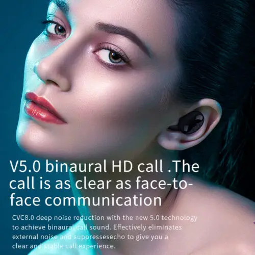 A8 Bluetooth 5 0 Headset TWS Earbuds Wireless Earphones Twins 4D Stereo Waterproof Mini Headphones With Charging Box Ear Tips