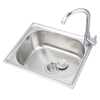 

Thickened Sink 304 Stainless Steel Sink Kitchen Sink Single Sink Basin Sink Single Large Single Slot Set MJ827