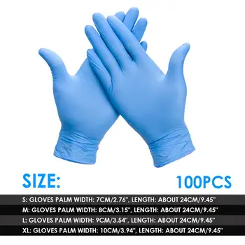 

100pcs/set Disposable Gloves NBR Rubber Cleaning Glove Household Cleaning Supplies S/M/L/XL Size Disposable gloves