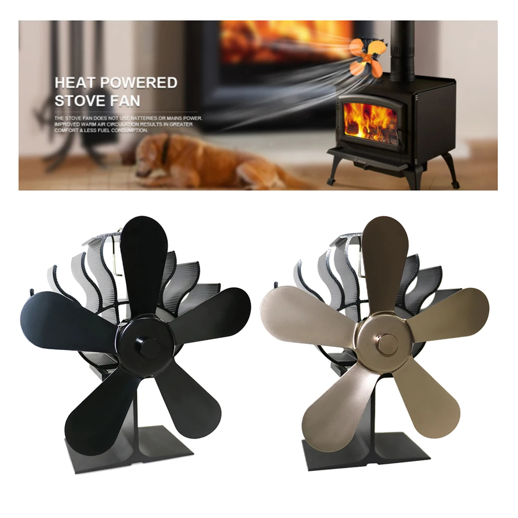 Small Heat Powered Fan New Mini 5 Blade Fireplace Blower - AliExpress