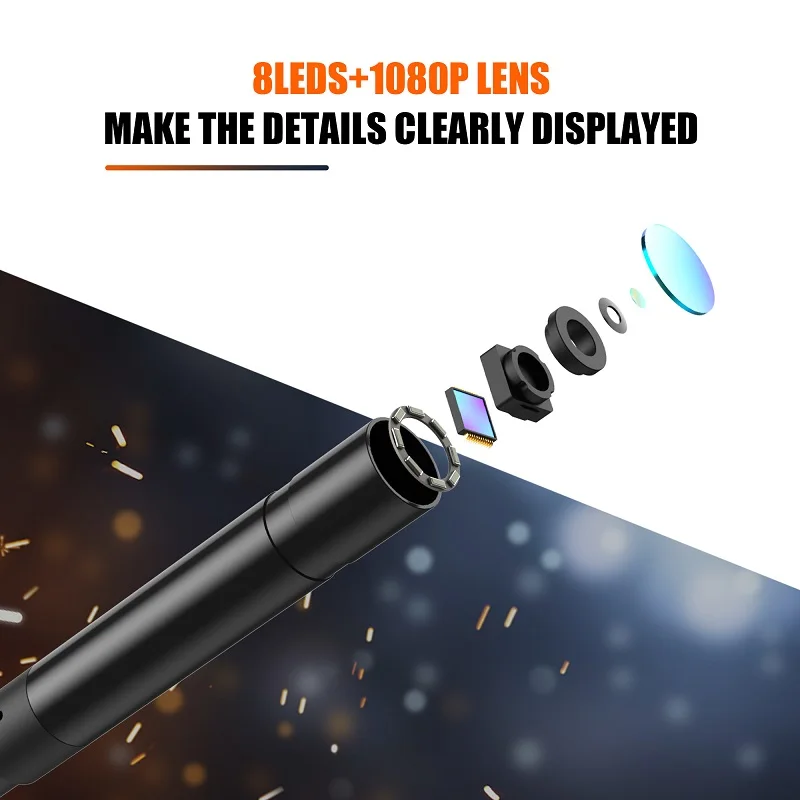 4.3" IPS Screen Industrial Endoscope Camera HD1080P Single Dual Lens Inspection Borescope IP68 Waterproof LEDs 2600mAh Battery 3 4.3" IPS Screen Industrial Endoscope Camera HD1080P Single Dual Lens Inspection Borescope IP68 Waterproof LEDs 2600mAh Battery 3