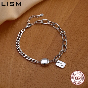 

LISM 925 Sterling Silver Trendy Vintage Gothic Bangles & Bracelet for Women Wedding Party Couple Creative Thai Handmade Jewelry