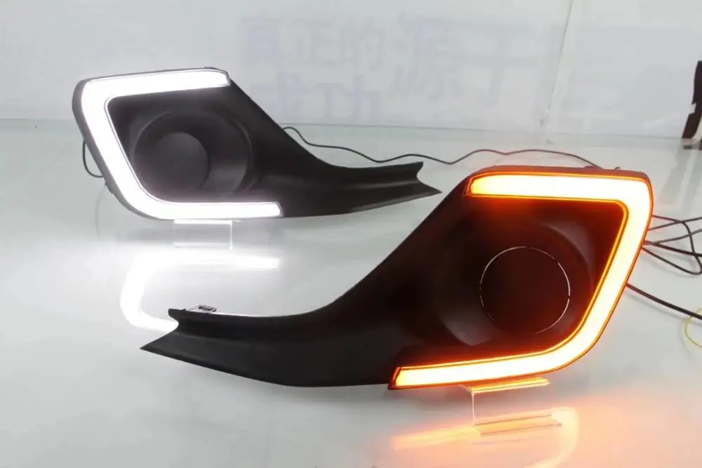 Год для Suzuki Swift дневной свет Автомобильные аксессуары светодиодный DRL фары для Swift противотуманные фары - Цвет: LED DRL