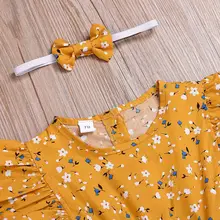 Летние детские брюки в европейском и американском стиле для маленьких девочек шифоновые брюки с маленькими цветочками детские штаны-комбинезон