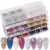 1 Коробка Кристалл Nail Art Горный Хрусталь Золото Серебро Ясно Все Цвета Плоское Дно Смешанная Форма DIY Nail Art
