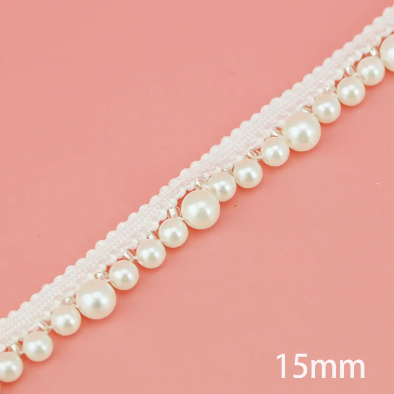 1 метр/рулон) белые бисерные кружевные ленты с отделкой DIY ткань лента шитье для ожерелья одежда головной убор Материал - Цвет: 7