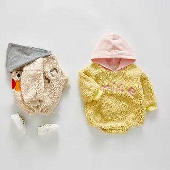 

Newborn Baby Bodysuits Autumn & Winter Infant Kids Boy Girl Fleece Body Suits Tops Long Sleeve Toddler Fleece Jumpsuits Playsuit