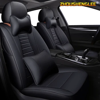 

ZHOUSHENGLEE Custom Leather car seat cover For bmw e46 e36 e39 accessories e90 x5 e53 f11 e60 f30 x3 e83 covers for vehicle seat