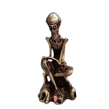 

LAOJUNLU White Copper Large Dharma Skeleton Archaize Crafts Collection