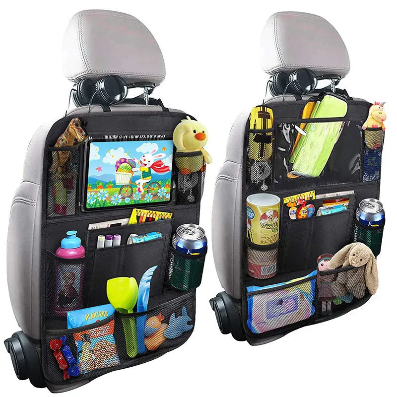 Car Organizer Multi-Pocket Car Auto Phone Pocket Pouch Car Back Seat Organizer Protector Hanging Storage Bag