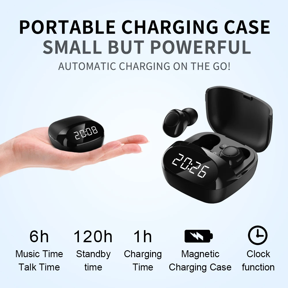 TWS стереонаушники Mini с поддержкой Bluetooth 5 0 и зарядным футляром|Наушники гарнитуры|