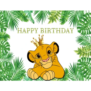 

Vinyl Photography Background Lion King Party Backdrops Jungle theme Custom Children 1st Birthday Party Backgrounds Photocall