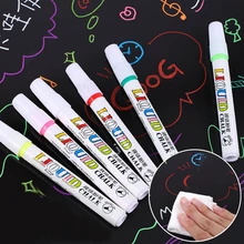 Haile – stylos à craie effaçables de couleur, 12 pièces, pour verre, autocollant mural, tableau noir, marqueur, papeterie