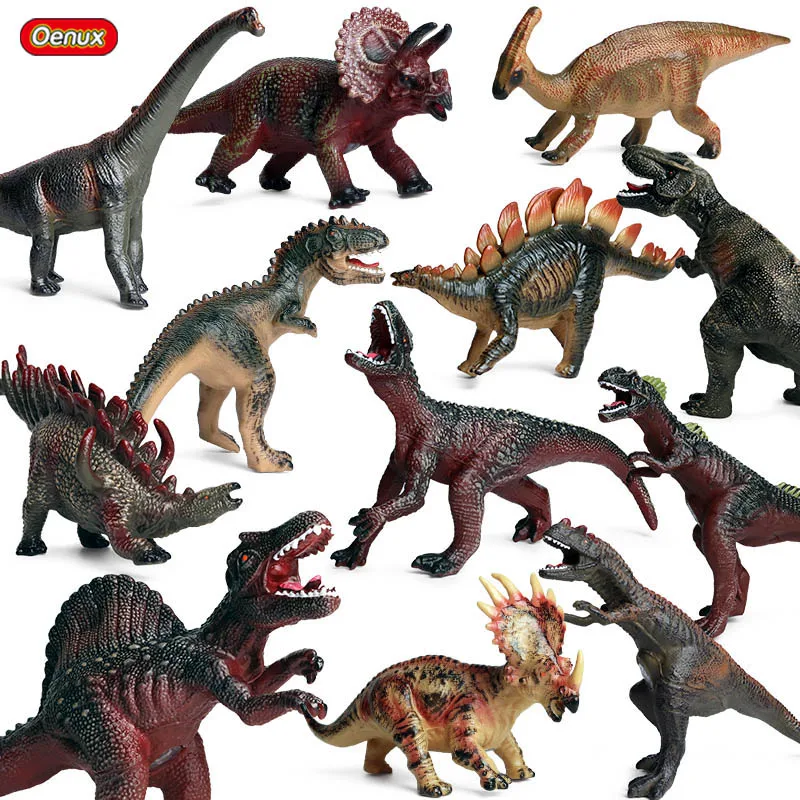 Фигурки героев Oenux Юрского периода T Rex спинозавр стегозавр мягкий винил ПВХ