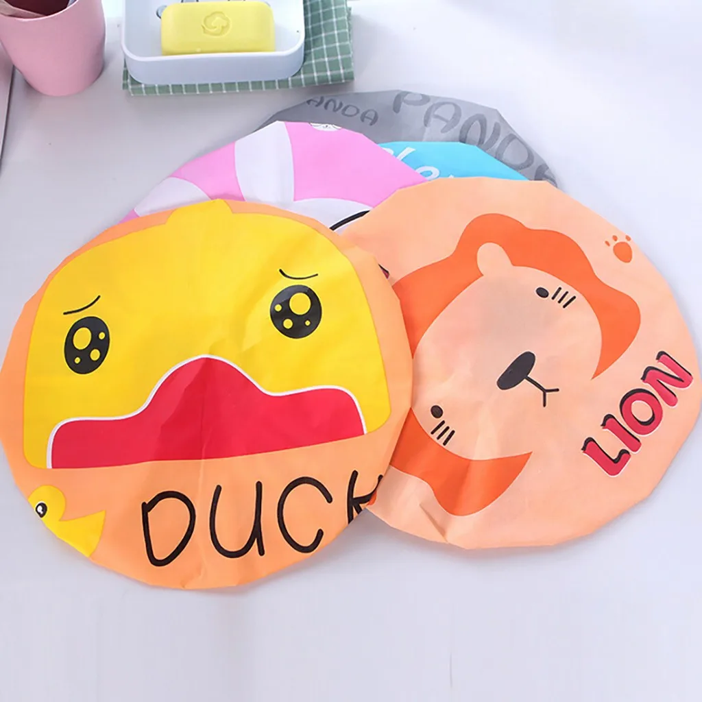 Women Shower Caps Colorful Bath Shower Hair Cover Adults Waterproof Bathing Elastic Band Cap Spa Cap Women Kids Hair Protective shower cap waterproof shower cap